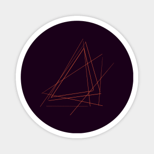 Line art triangle geometry Magnet